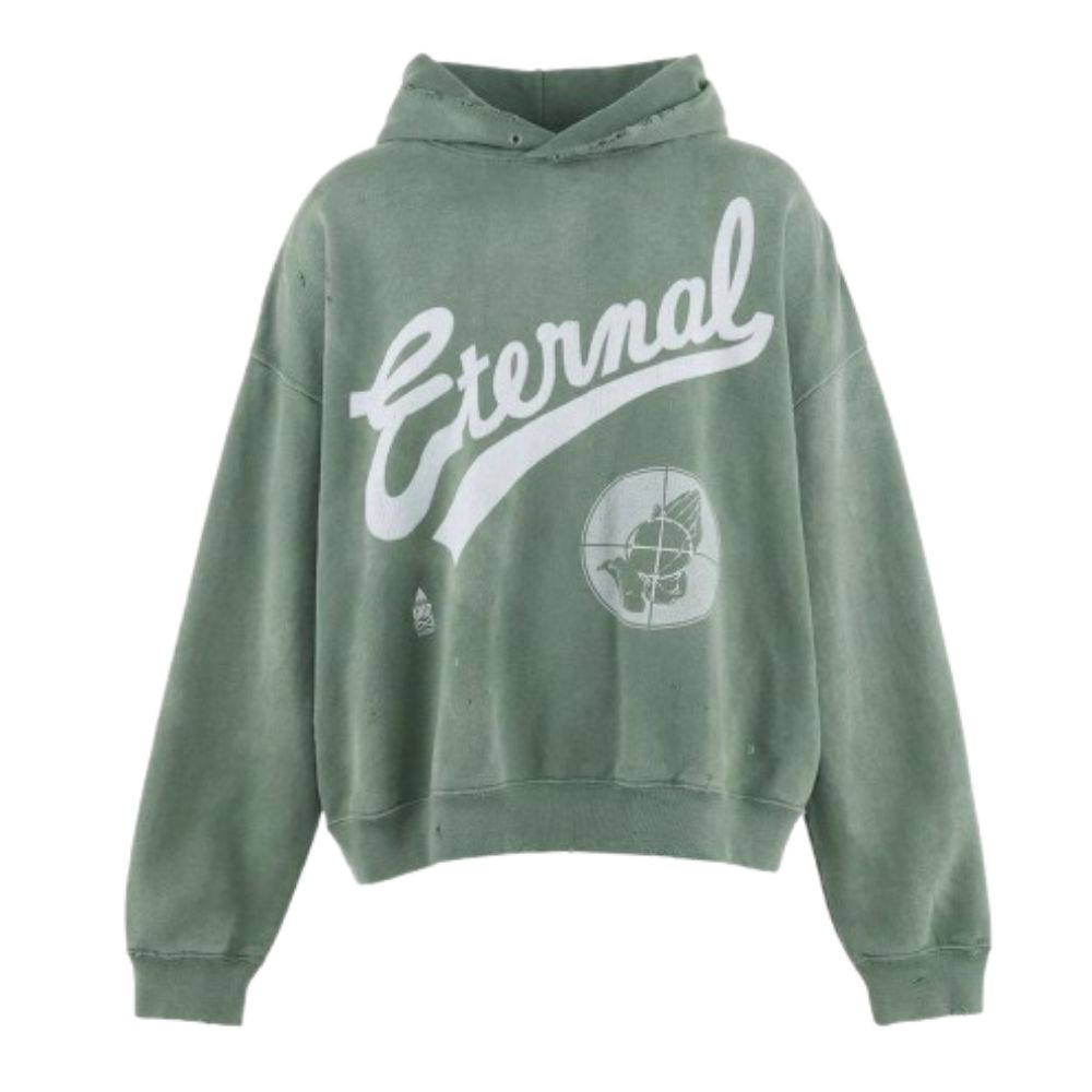 Black Fear of God x Saint Mxxxxxx green Hoodie (3) Black Fear of God x Saint Mxxxxxx green Hoodie