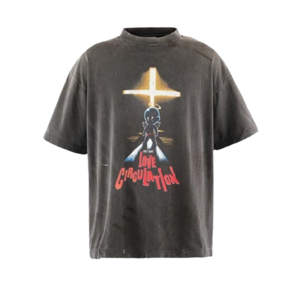 Saint Mxxxxxx SS T-Shirt Love Circulation Black (2) Saint Mxxxxxx SS T-Shirt Love Circulation Black